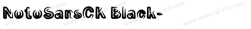 NotoSansCK Black字体转换